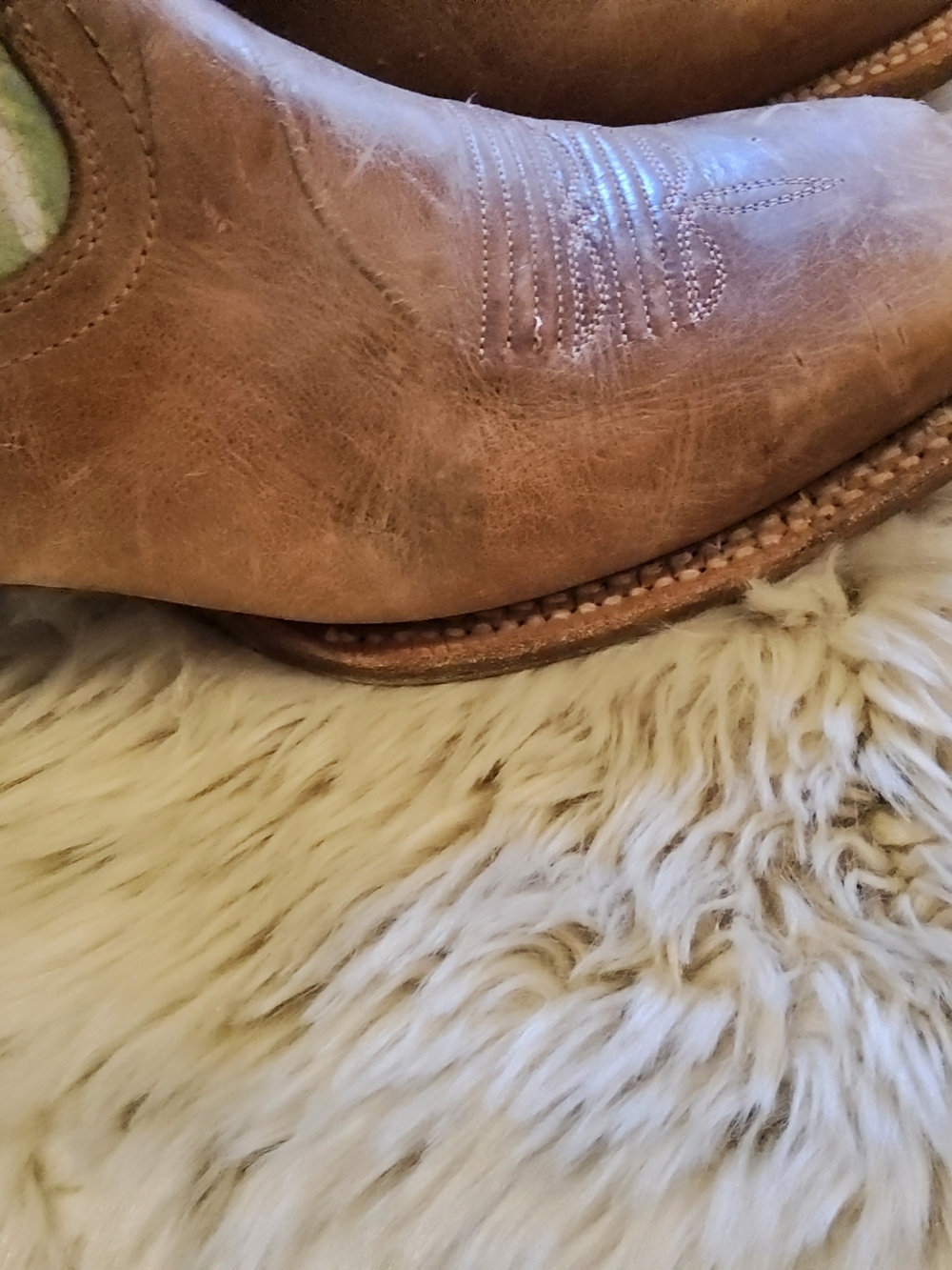 Ariat Brown and Green Cactus Embroidered Cowboy Boots - Picture 5 of 16